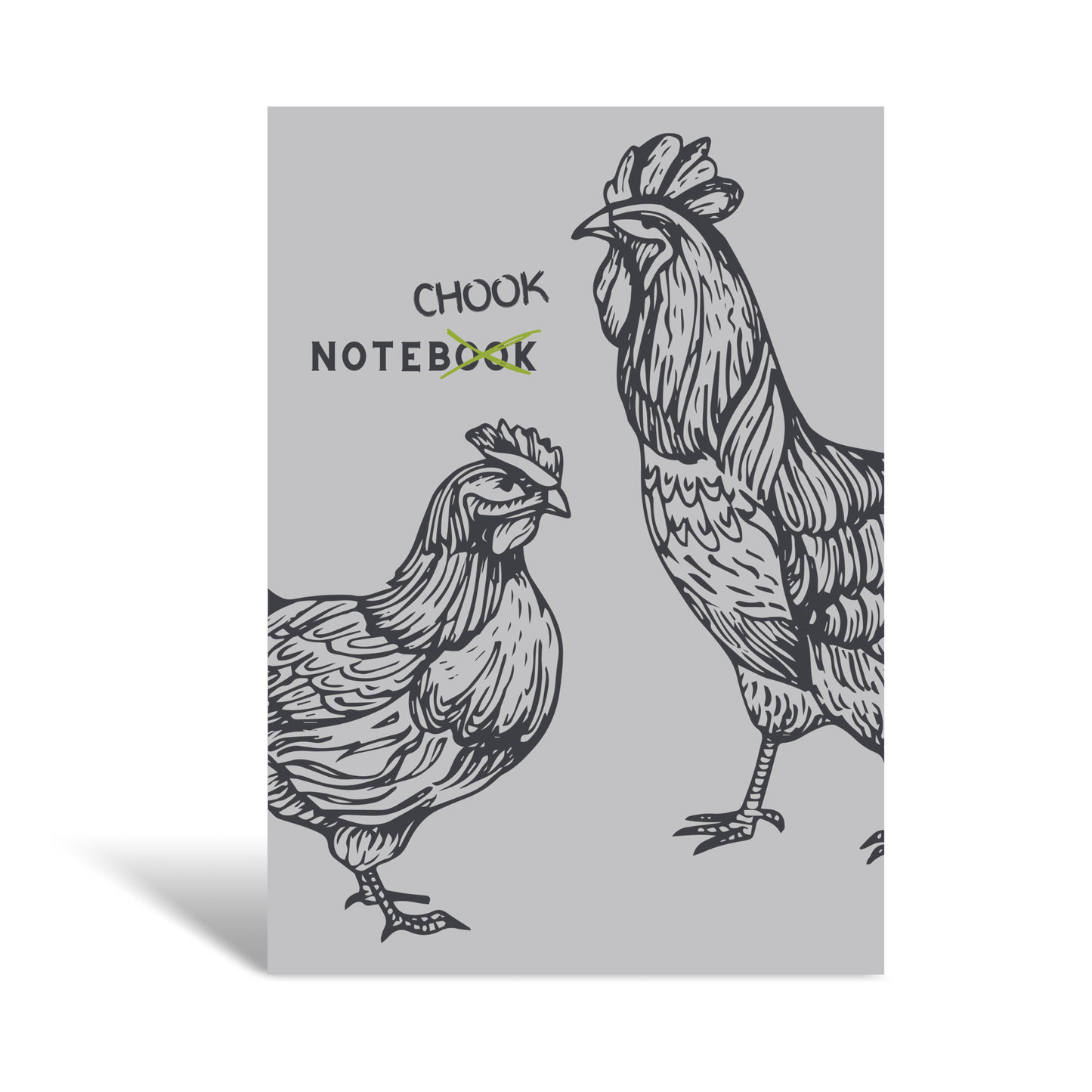 Grey Cow, Pig, Chicken Notebook Set (pack of 3)