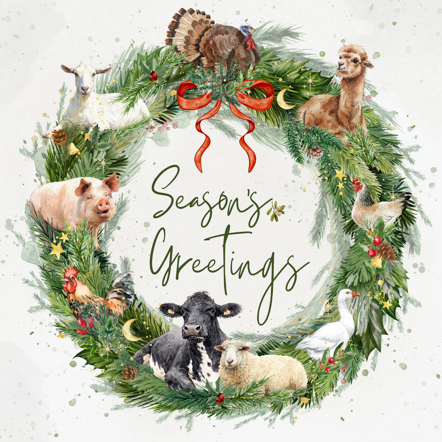 Festive Friends Christmas Cards (pack of 10)