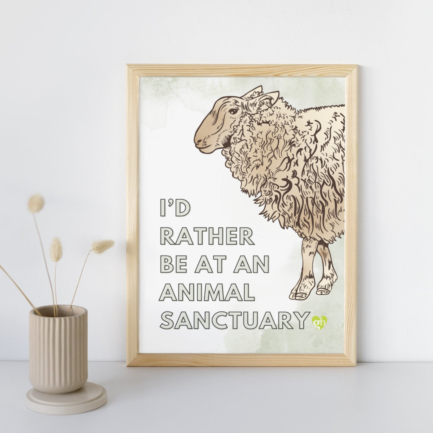 I’d Rather Be at an Animal Sanctuary A4 Print