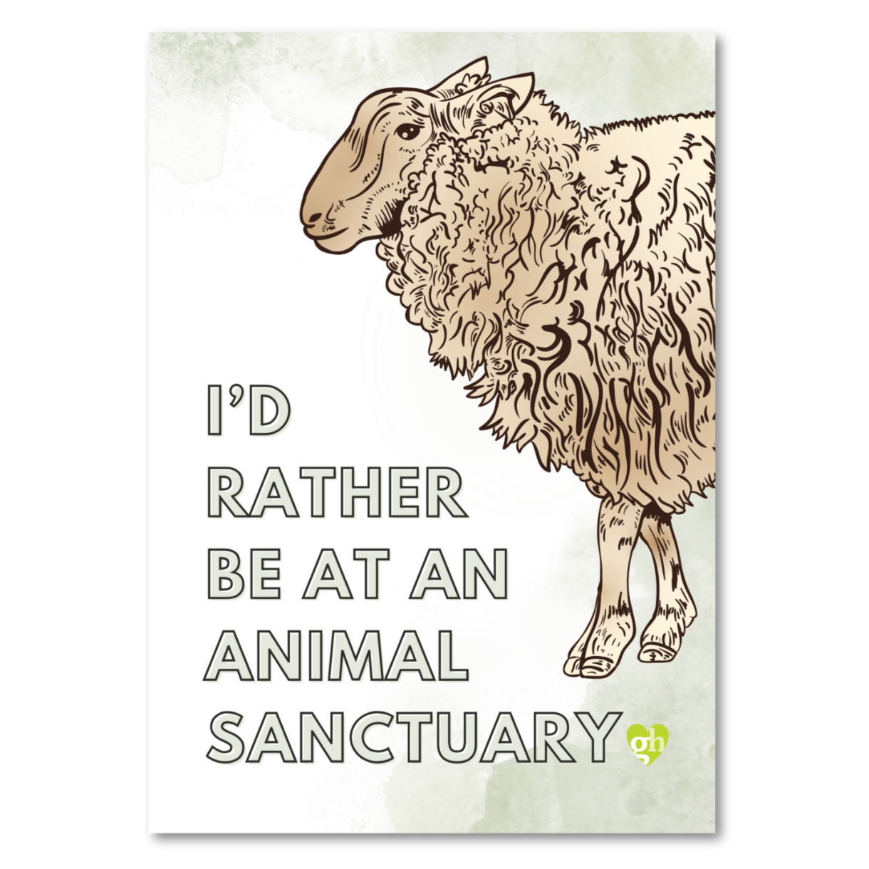I’d Rather Be at an Animal Sanctuary A4 Print