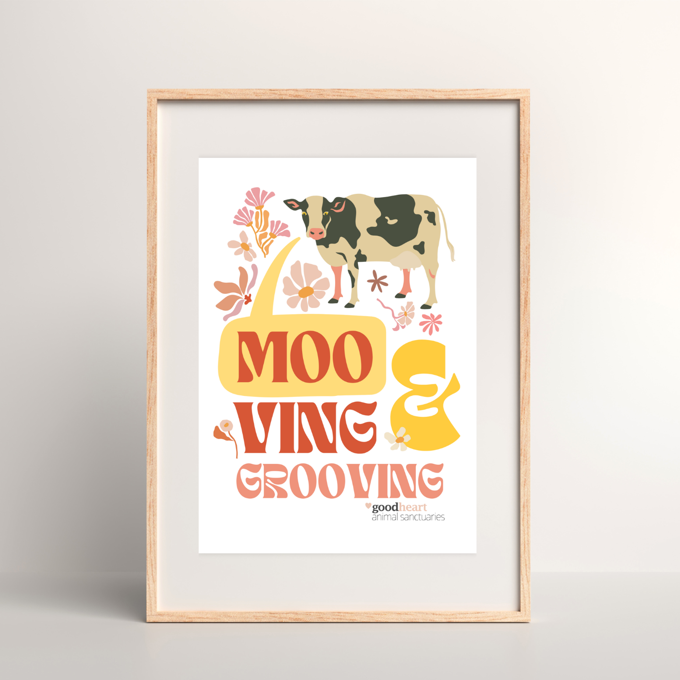 Moo-ving & Grooving Art Print