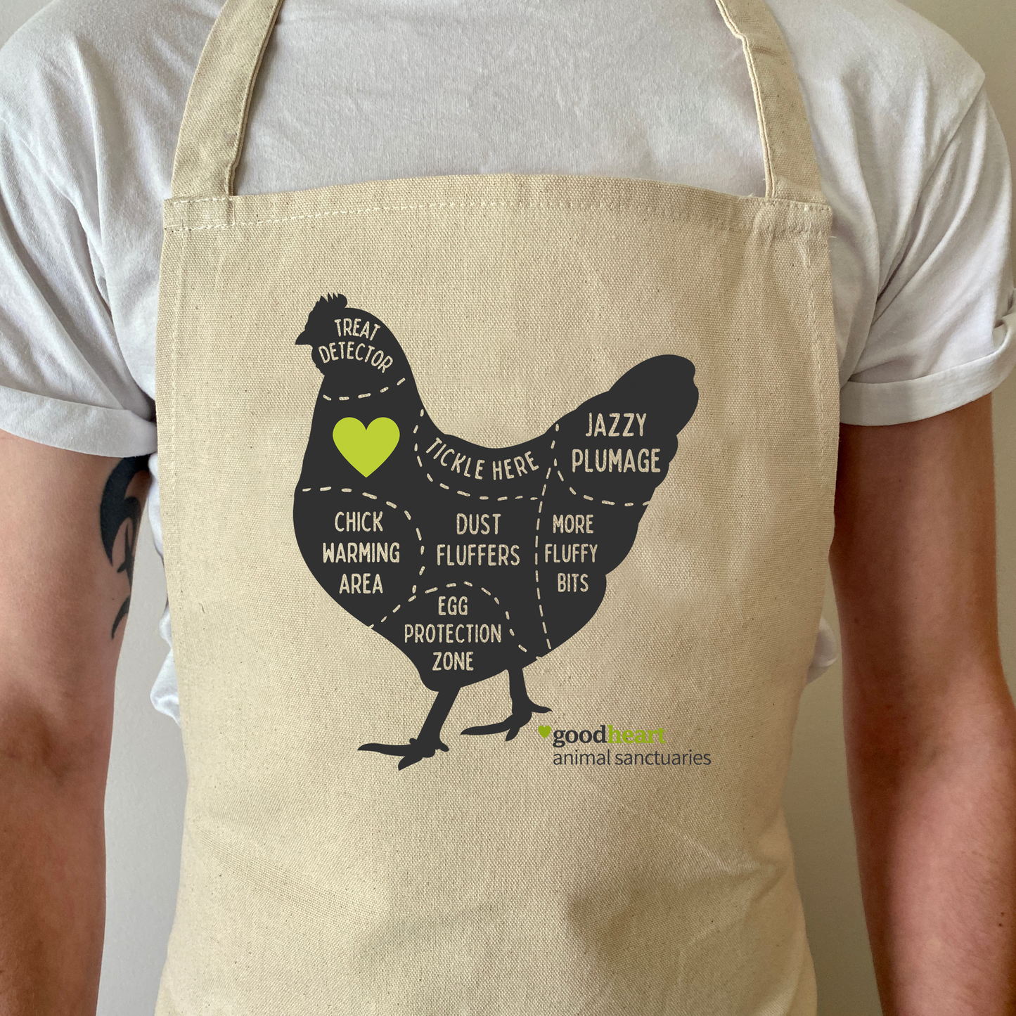 Chicken Cuts of Kindness Organic Cotton Apron