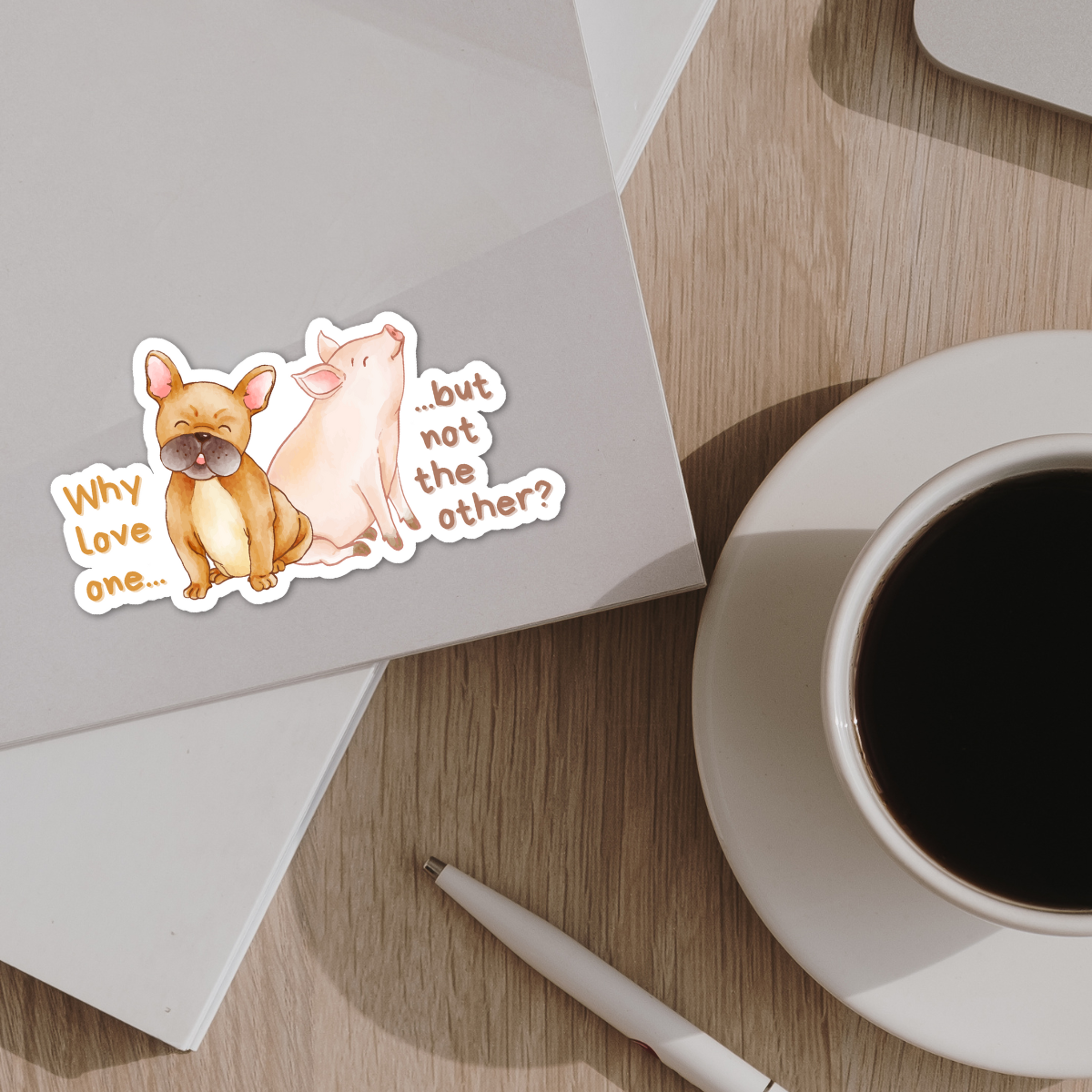 Dog & Pig Sticker