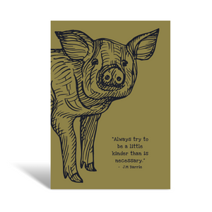 A5 Pig Quote Notebook