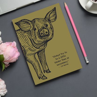 A5 Pig Quote Notebook