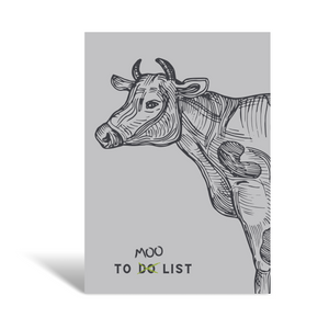 A5 Grey To'Moo'List Notebook
