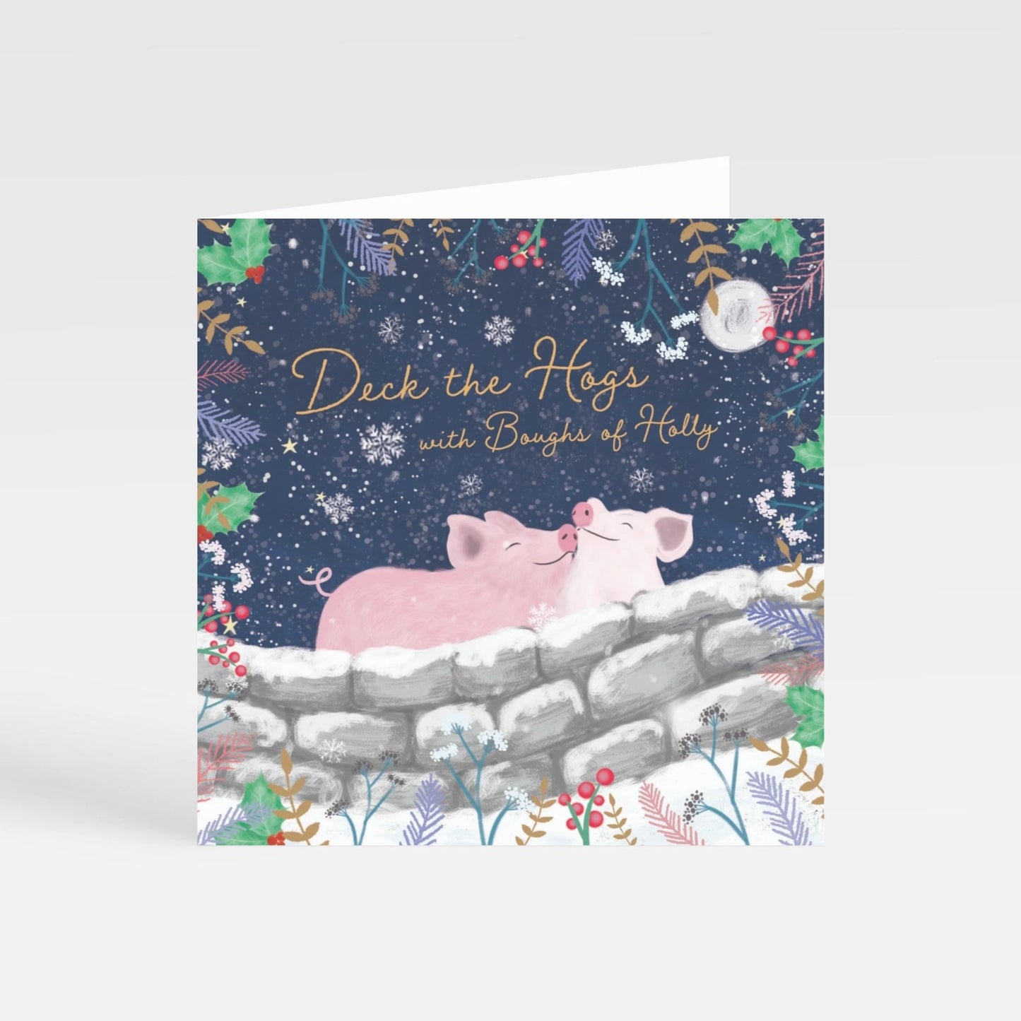 Deck the Hogs Christmas Cards (pack of 10)