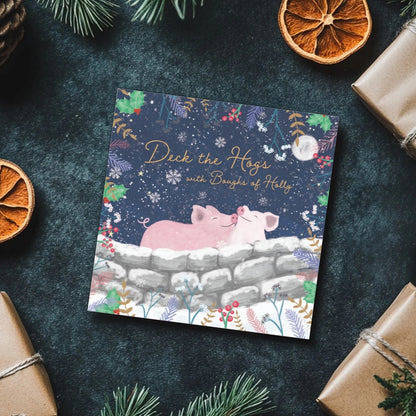 Deck the Hogs Christmas Cards (pack of 10)