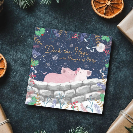 Deck the Hogs Christmas Cards (pack of 10)