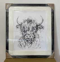 Load image into Gallery viewer, Squiggle the Cow Framed Print