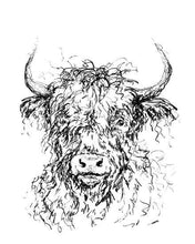 Load image into Gallery viewer, Squiggle the Cow Framed Print