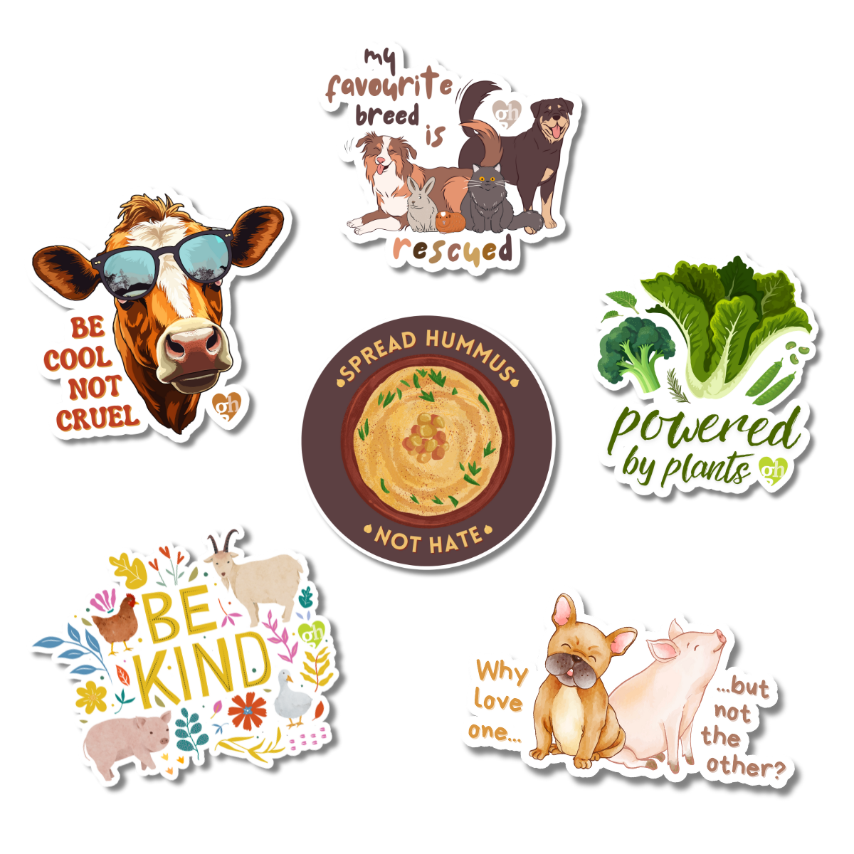 Goodheart Stickers Pack of 6