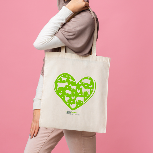 Green Heart Tote Bag