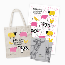 Load image into Gallery viewer, Tote Bag, Tea Towel &amp; Notebook Gift Set