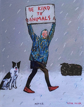 Load image into Gallery viewer, Peter Brook &#39;BE KIND TO ANIMALS&#39; framed print