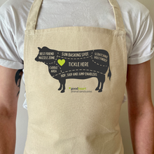 Load image into Gallery viewer, Cow Cuts of Kindness Organic Cotton Apron