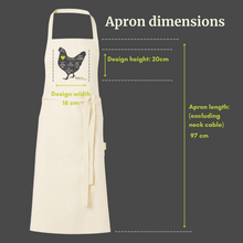 Load image into Gallery viewer, Hen Cuts of Kindness Organic Cotton Apron